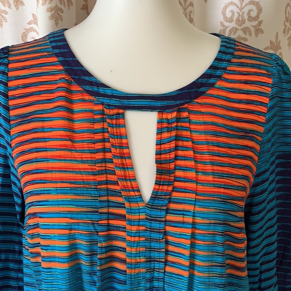 Plenty by Tracy Reese hi-lo striped tunic M - Picture 3 of 10